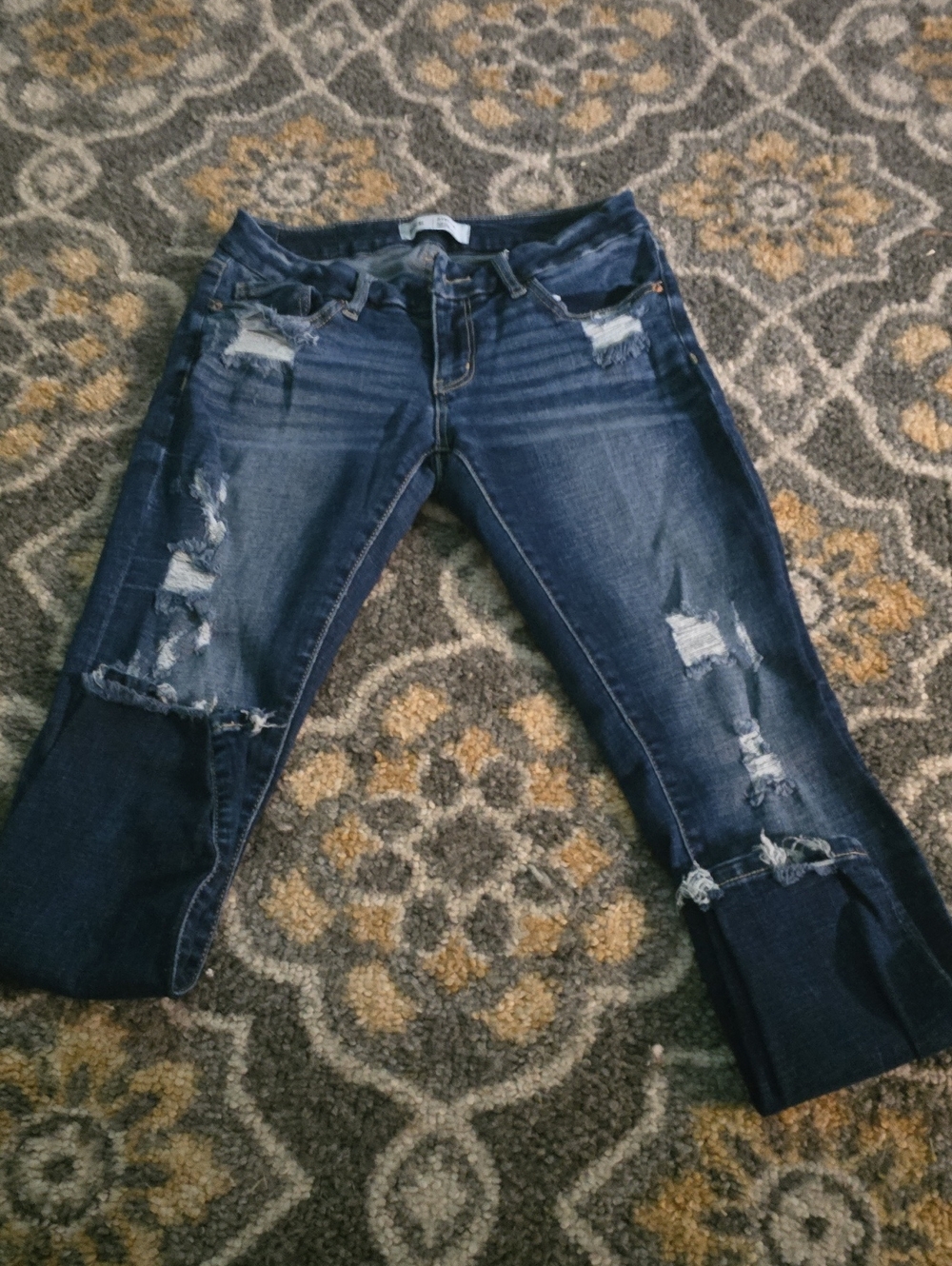 BKE Dark Blue Distressed Women's Jeans